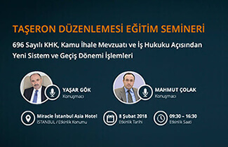 Taşeron Düzenlemesi (696 Sayılı KHK) Semineri – AMP Akademi’den