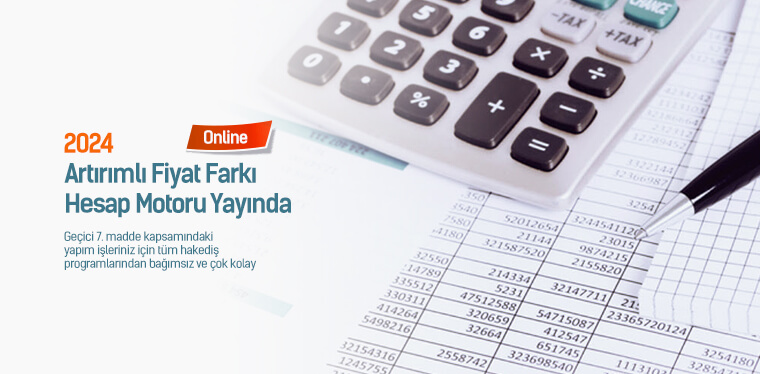 2024 Yapım İşleri Artırımlı Fiyat Farkı Hesap Motorumuz Yayında 2024 Yapım İşleri Artırımlı Fiyat Farkı Hesap Motorumuz Yayında