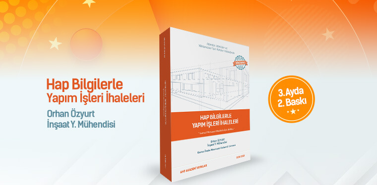 Hap Bilgilerle Yapım İşleri İhaleleri Kitabı 2. Baskı AMP Akademi yayınlarından çıktı Hap Bilgilerle Yapım İşleri İhaleleri Kitabı 2. Baskı AMP Akademi yayınlarından çıktı